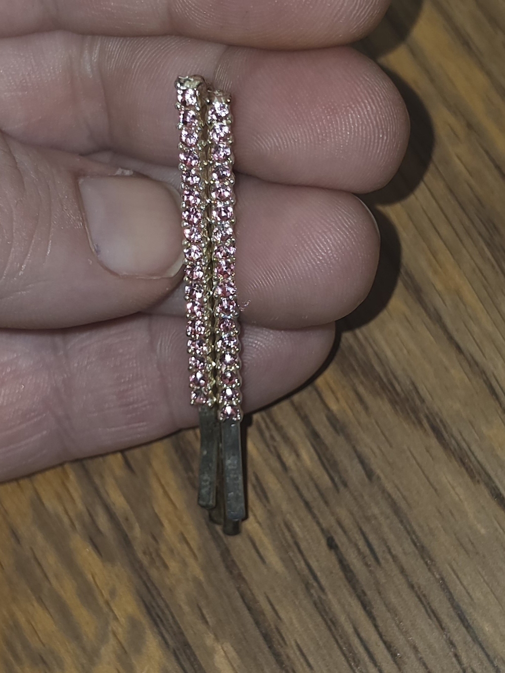 Pink Crystal Hair Bobby Pins In Silver Tone BNIB - Women's Hair Accessories